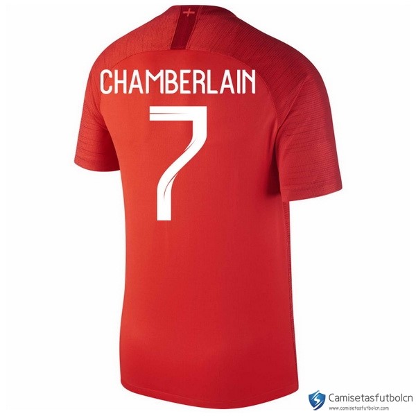 Camiseta Seleccion Inglaterra Segunda equipo Chamberlain 2018 Rojo